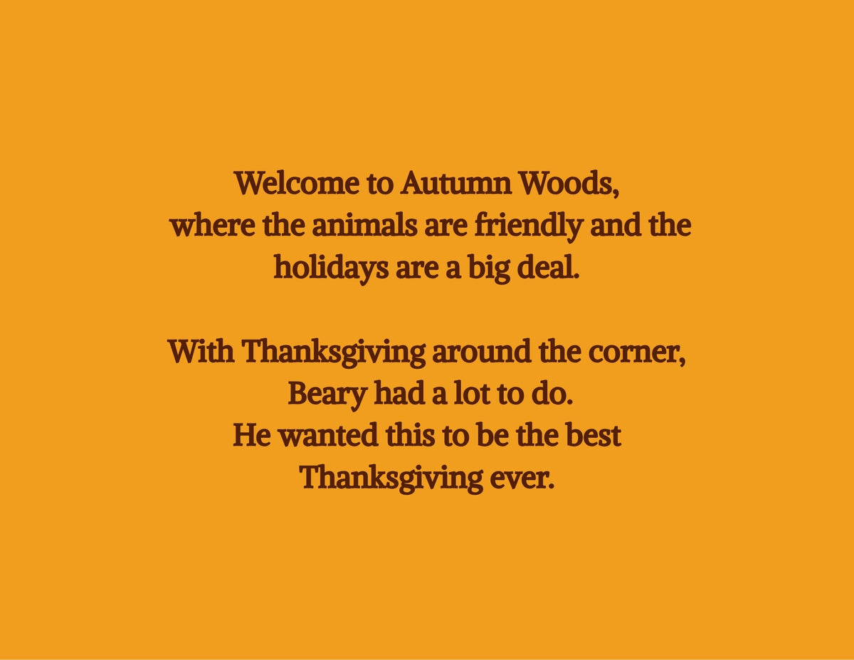 Beary Thanksgiving - Paperback
