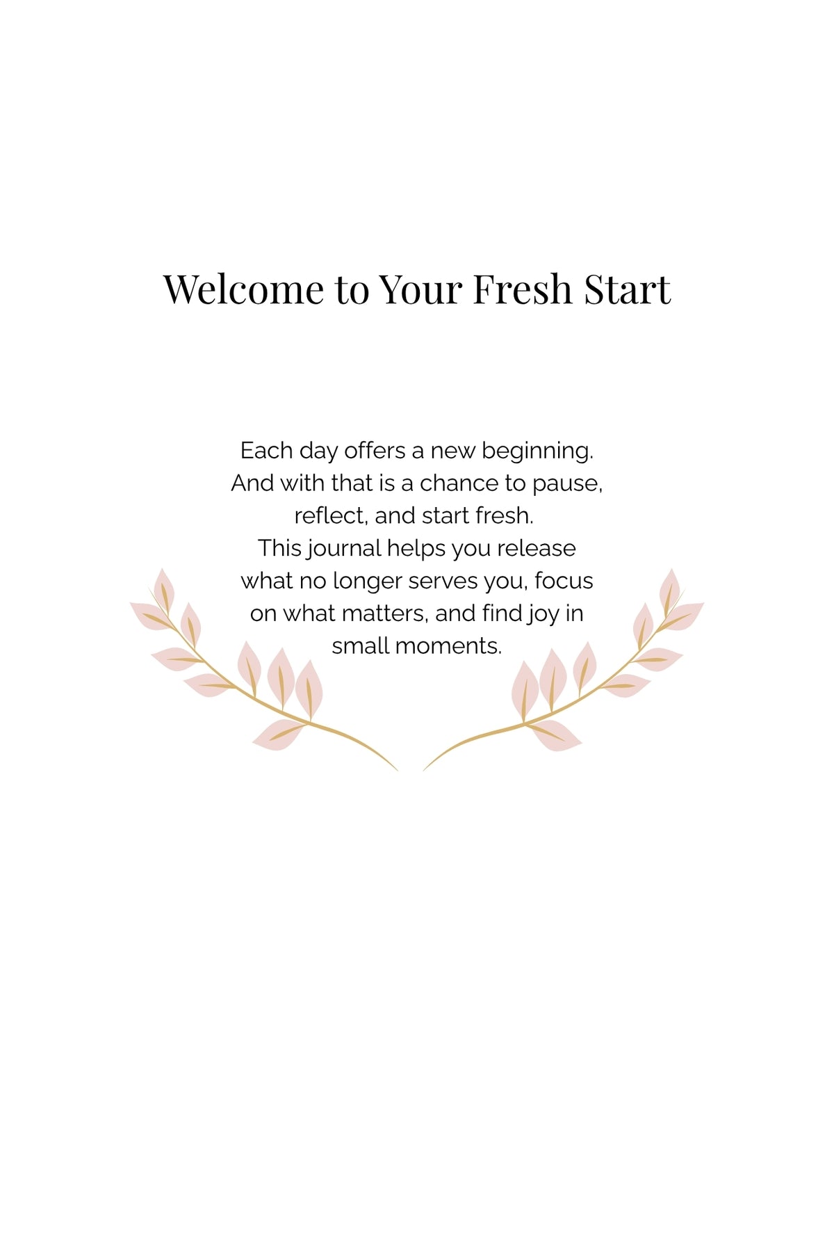 Start Fresh: The Daily Reset Journal