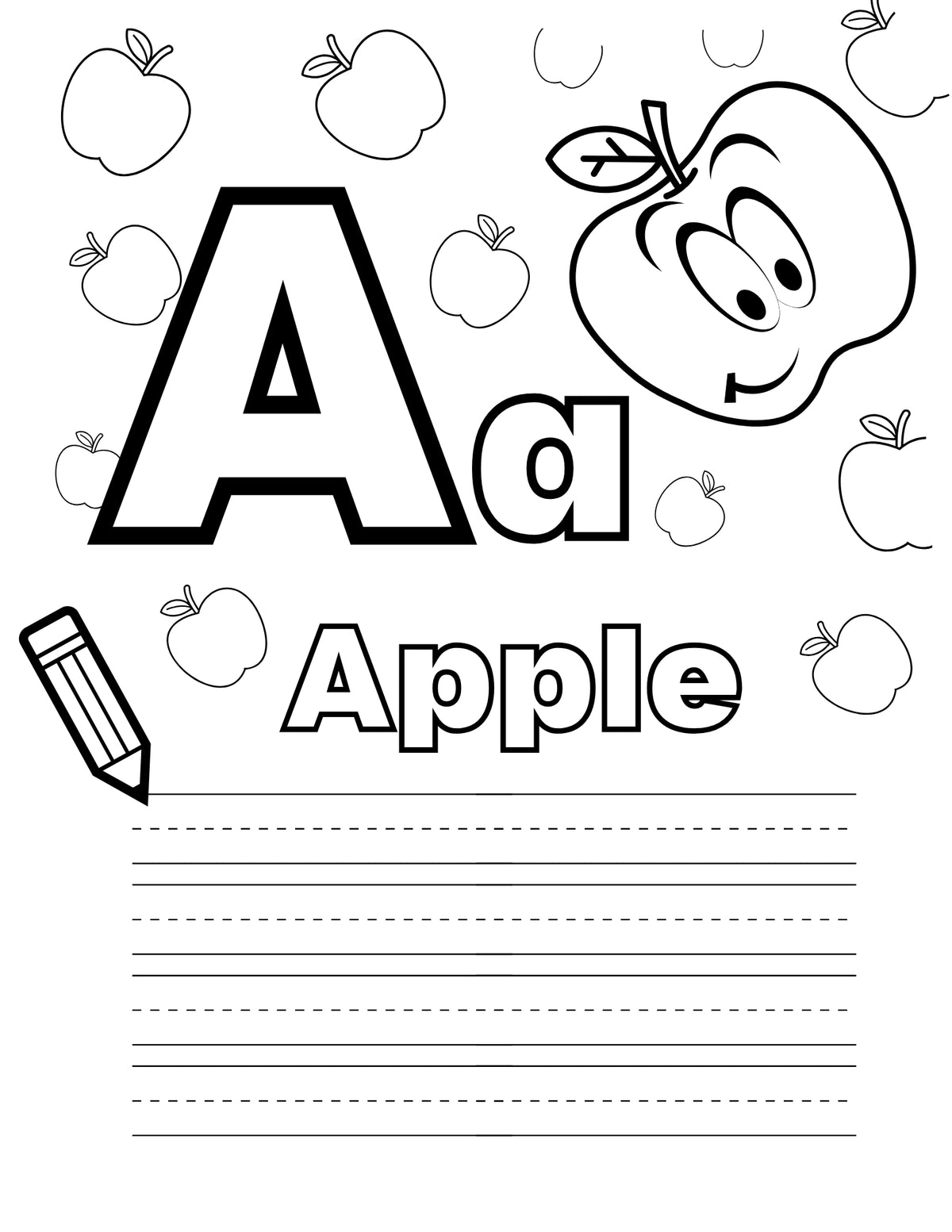 All About Food: ABC's & 123's Coloring Book for Kids