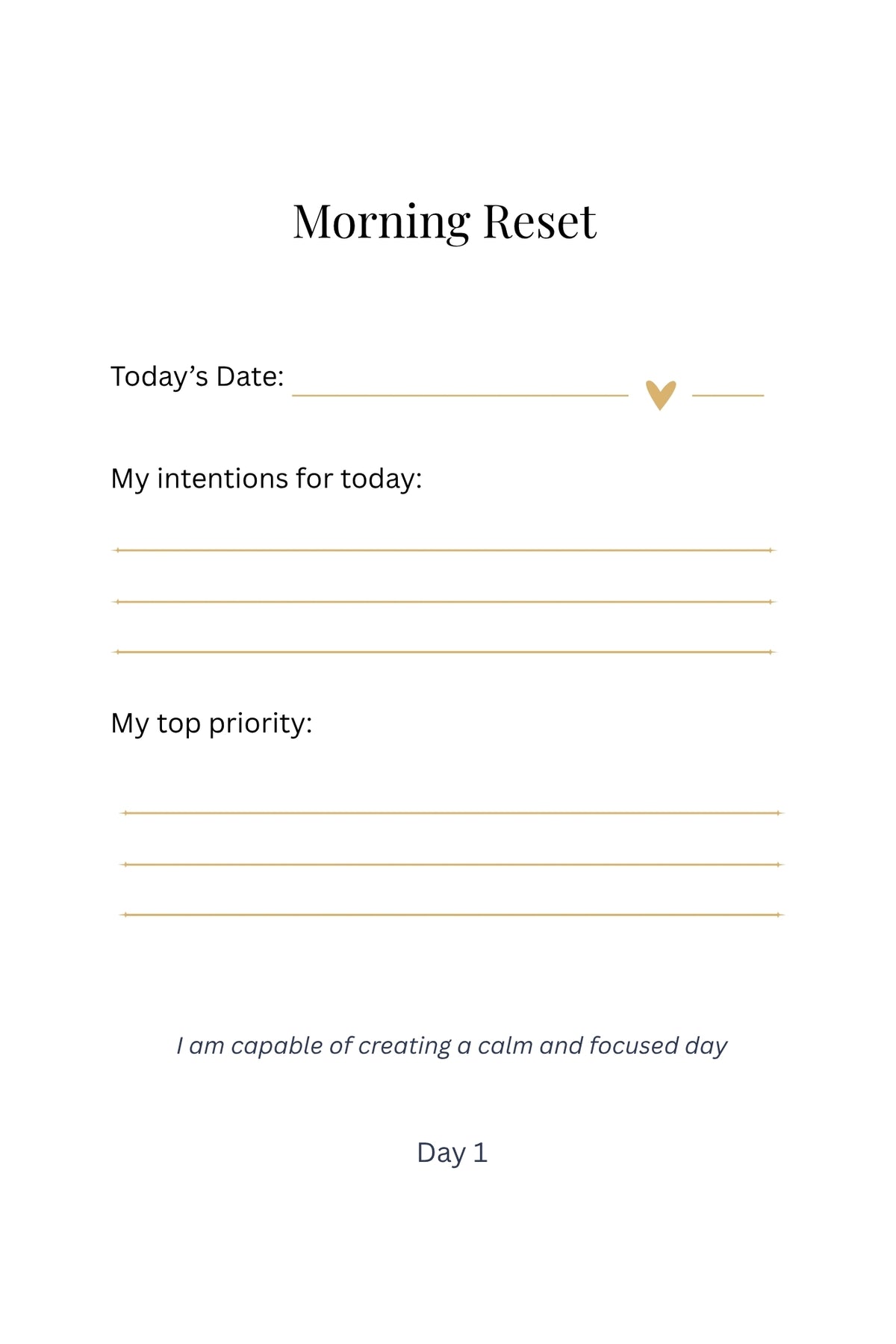 Start Fresh: The Daily Reset Journal