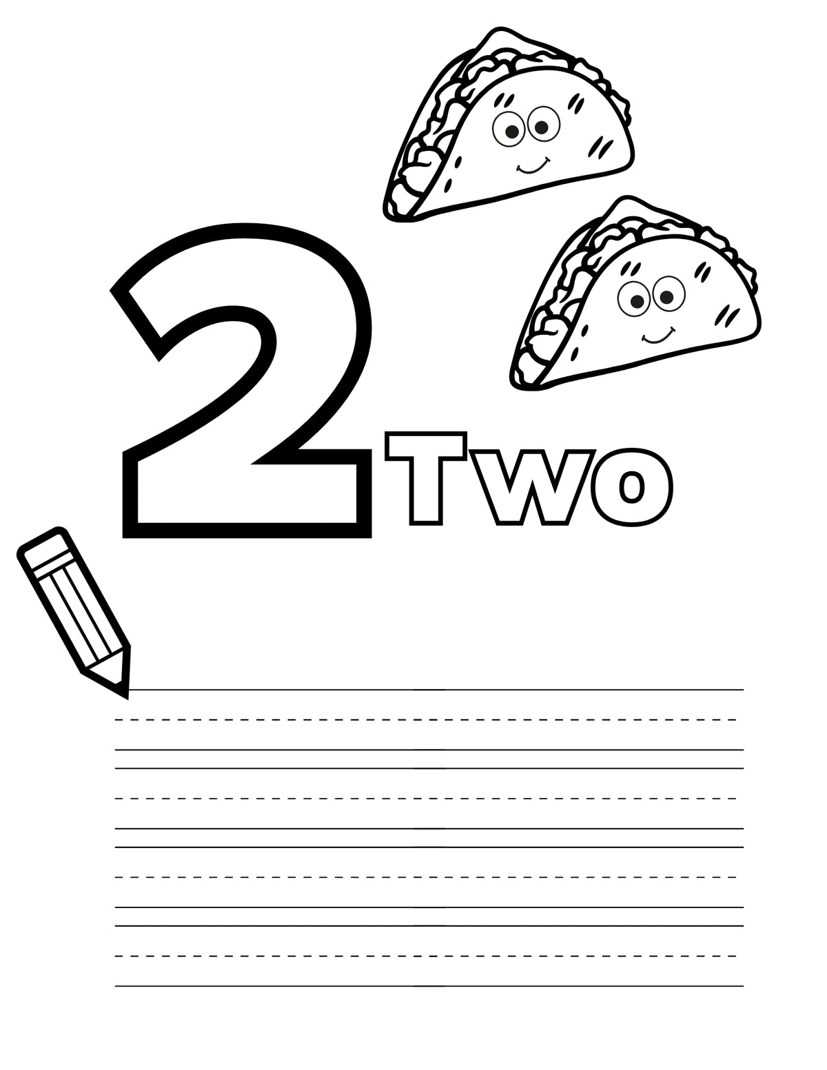 All About Food: ABC's & 123's Coloring Book for Kids